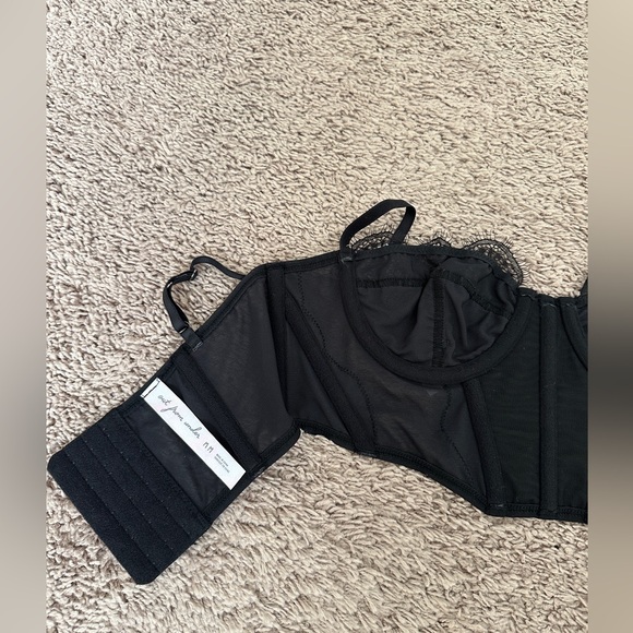 Out from Under Modern Love Cropped Lace and mesh Corset size Medium Black - Picture 5 of 13